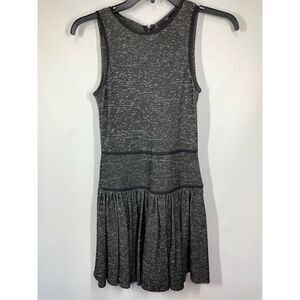 Tibi Women's Sleeveless Pleated Fit and Flare Midi Dress Heather Gray Size 4
